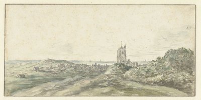 Utsikt över Egmond aan Zee av Jan van Goyen (possibly)