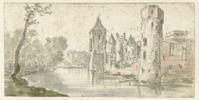 Utsikt över Egmonds slott av Jan van Goyen (possibly)