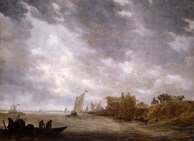 En flodscen, 1642. av Jan van Goyen