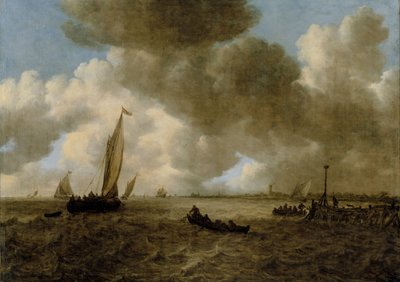 Ett stormigt havslandskap av Jan van Goyen