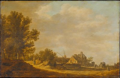 Landskap med värdshus av Jan van Goyen