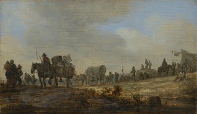 Landskap med bondevagn av Jan van Goyen