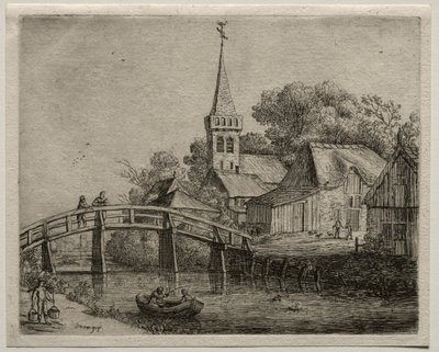 Träbron av Jan van Goyen
