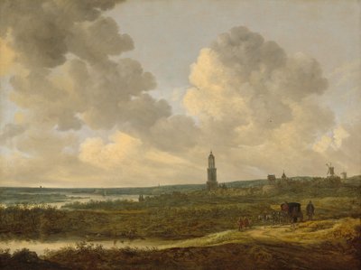 Utsikt över Rhenen av Jan van Goyen