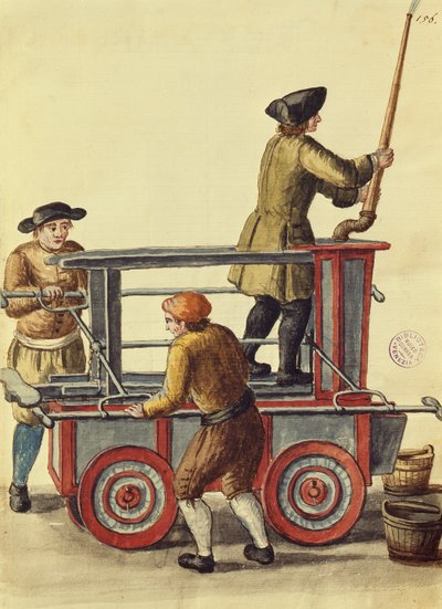 Hydraulpump (penna, bläck & wc på papper) av Jan van Grevenbroeck