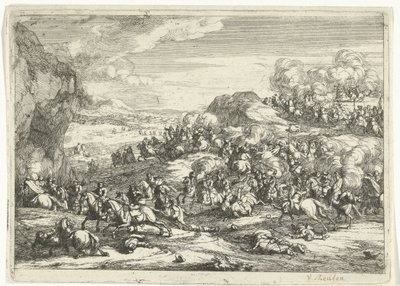 Landskap med ridstrid Landskap (serietitel) av Jan van Huchtenburg