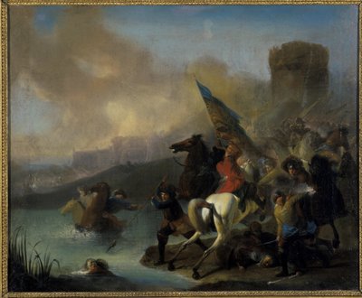 Stridsscen av Jan van Huchtenburgh