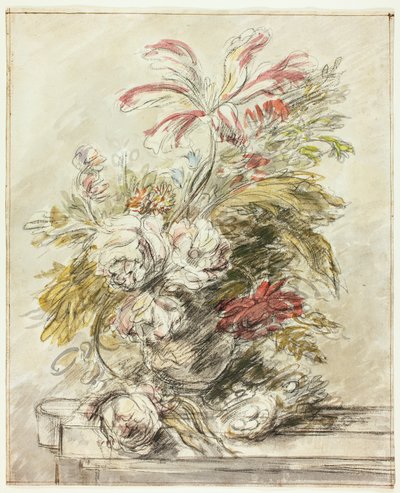 Ett blomstycke av Jan van Huysum