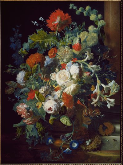 Fortfarande liv. Blomkorg. (olja på duk av Jan van Huysum