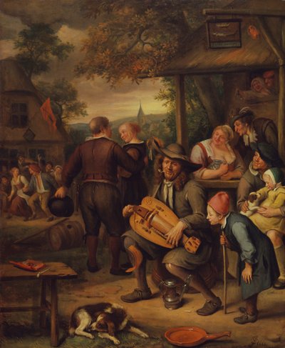Hurdy Guerdy-spelaren av Jan van Kessel