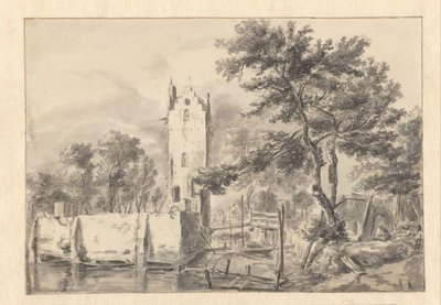 Utsikt över herrgården Kostverloren på Amstel av Jan van Kessel