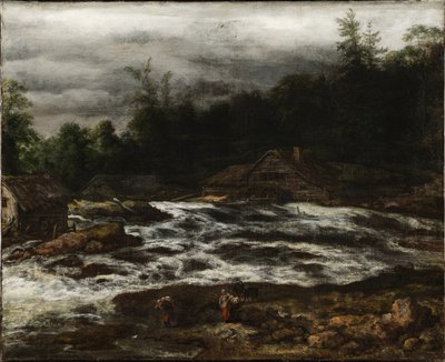 Berglandskap med vattenfall av Jan van Kessel d.Æ.