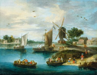 Landskap med en kvarn av Jan van Kessel the Elder