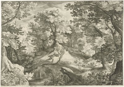 Landskap med Apollo och Daphne av Jan van Londerseel