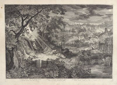 Landskap med Kristus i Getsemane trädgård av Jan van Londerseel