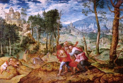 Kristus på vägen till Emmaus av Jan van Mastel