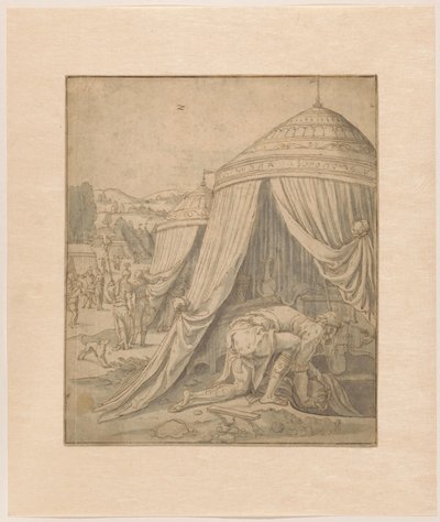 Acham begraver den stulna egendomen av Jan van Scorel (school of)