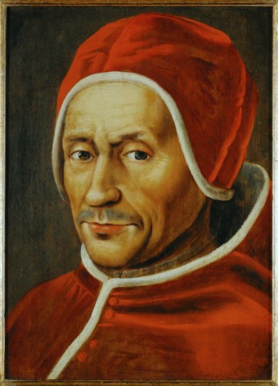 Påve Hadrianus VI ... (målning på trä) av Jan van Scorel