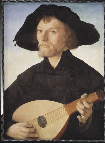 Porträtt av en lutspelare av Jan van Scorel