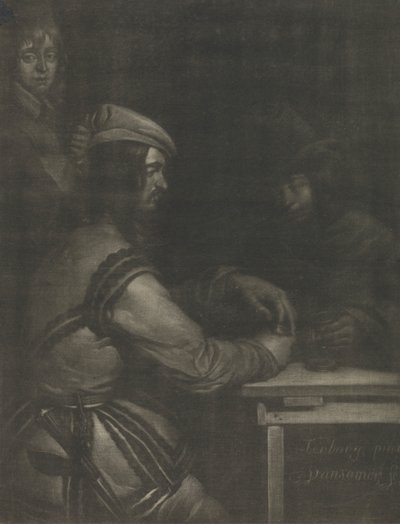 Scen på ett värdshus av Jan van Somer