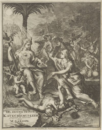Titelsida för: M. Gargon, Den enda trösten, 1713 av Jan van Vianen