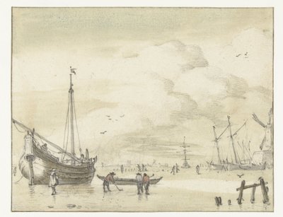 vinter ansikte av Jan van de Cappelle