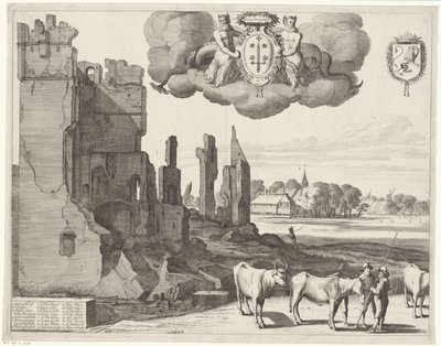 Utsikt över Haarlem (vänster ark) Haerlem av Jan van de Velde (II)