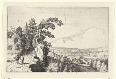 Utsikt över en dal Landskap (serietitel) Amenissimae aliquot requculae (serietitel) av Jan van de Velde (II)