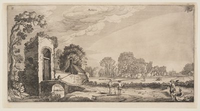 April, från Årets tolv månader av Jan van de Velde II