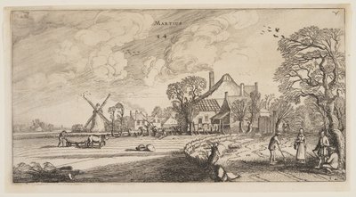 Mars, från Årets tolv månader av Jan van de Velde II