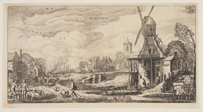 November, från Årets tolv månader av Jan van de Velde II