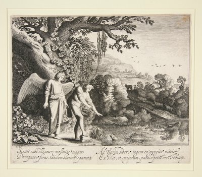 Tobias ser fisken, från historien om Tobias av Jan van de Velde II