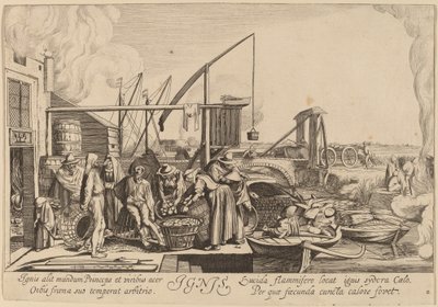Brand av Jan van de Velde II after Willem Buytewech