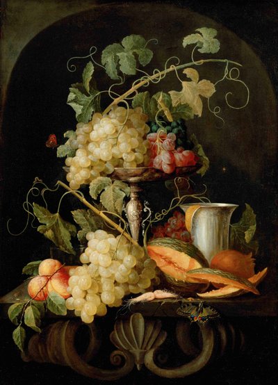 Stilleben med frukt, 1650-1660. av Jan van den Hecke