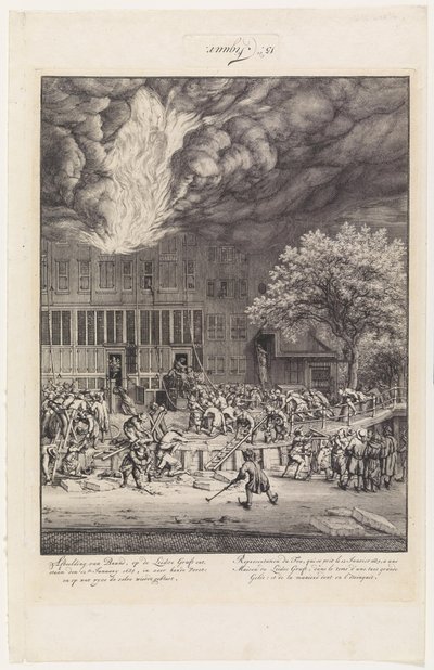 Brand på Leidschegracht, 1684 av Jan van der Heyden