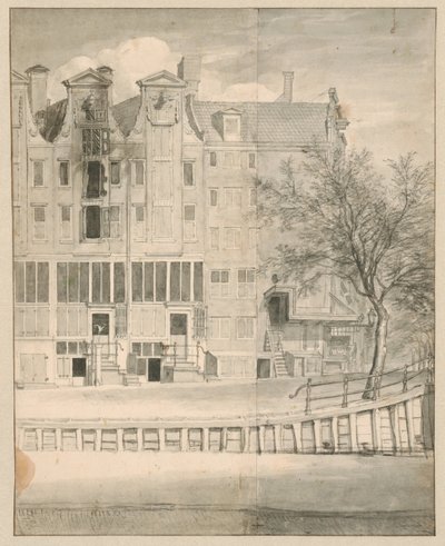 Utbränt hus på Leidsegracht, 1684 av Jan van der Heyden