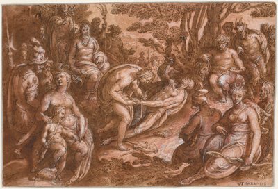 Marsyas flågning av Jan van der Straet, called Johannes Stradanus