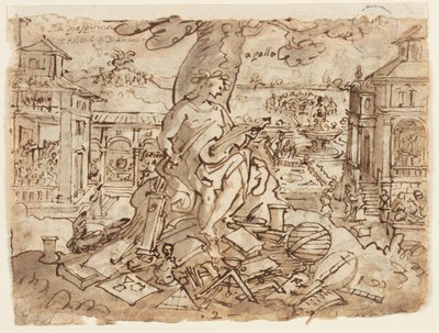 Apollo (brev) av Jan van der Straet, called Stradanus