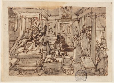 Extrem Unction av Jan van der Straet, called Stradanus