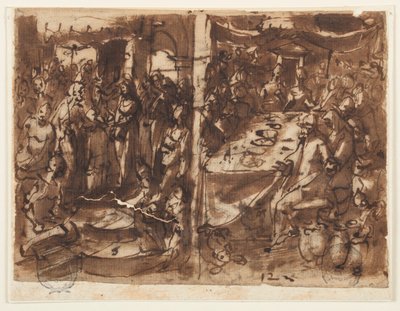 Recto: Jungfruns äktenskap av Jan van der Straet, called Stradanus