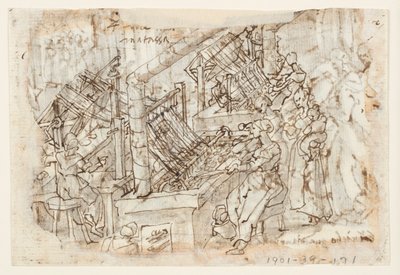 Serikultur, avveckling av kokonger av Jan van der Straet, called Stradanus