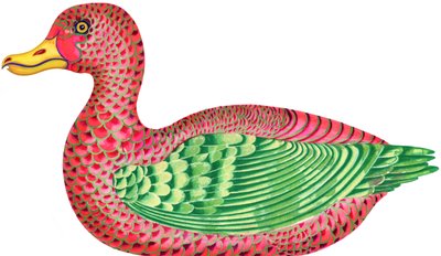 Duck, 1996, (bläck och gouache) av Jane Tattersfield