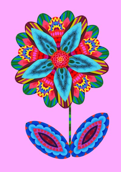 Blomutklipp i rosa, 2020 av Jane Tattersfield