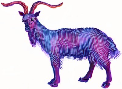 Get Stenbocken, 1996, (bläck och gouache) av Jane Tattersfield