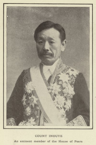 Greve Inouye, en framstående medlem av House of Peers av Japanese Photographer