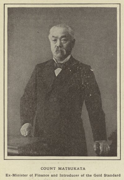 Greve Matsukata, före detta finansminister och introducerare av guldstandarden av Japanese Photographer