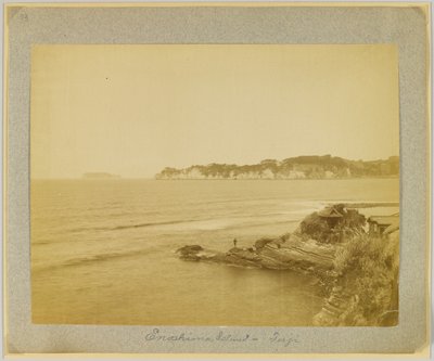 Enoshima sand, Fuji, Japan (s/v p varm) av Japanese Photographer
