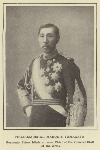 Fältmarskalk Marquis Yamagata, tidigare premiärminister, nu chef för arméns generalstab av Japanese Photographer