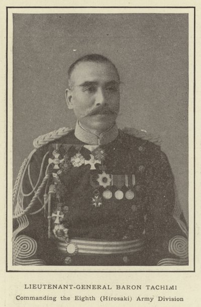 Generallöjtnant Baron Tachimi, befälhavare för den åttonde (Hirosaki) armédivisionen av Japanese Photographer