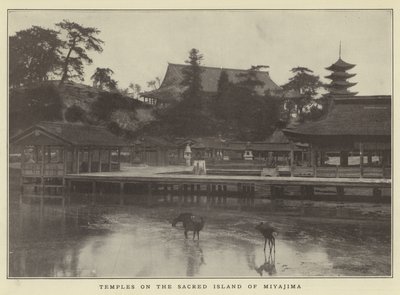 Tempel på den heliga ön Miyajima av Japanese Photographer